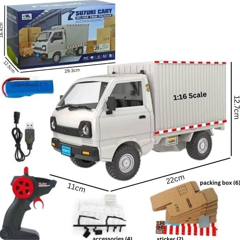 [LARIS] MOBIL REMOTE CONTROL CARGO TRUCK RC CAR PICKUP RC MOBIL BOX RC MOBIL PICK UP REMOT 1:16 SUZU
