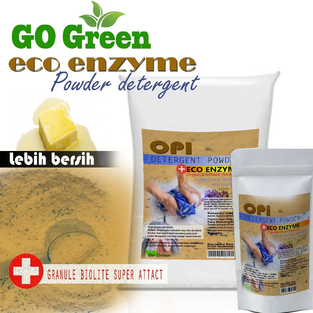 OPI Organic attack eco enzyme Diterjen bubuk 500g sampai 5kg BO1397