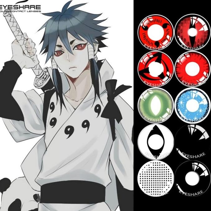 DFR Halloween Cosplay Softlens Lensa Mata Anime Warna Merah Kuning-kakashi TERLARIS