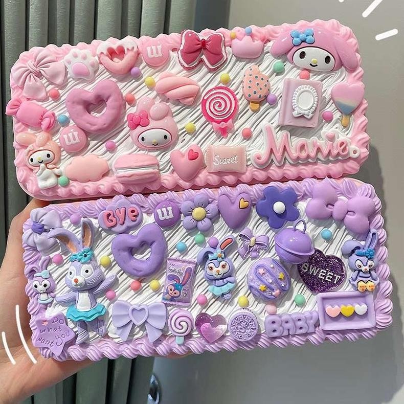 

Ori Diy Deco Cream Kit/Tetapkan Kotak Pen/Tempat Pensil Menghias/ Deco Cream Clay Kotak /Stationery Pake Handmade Premium