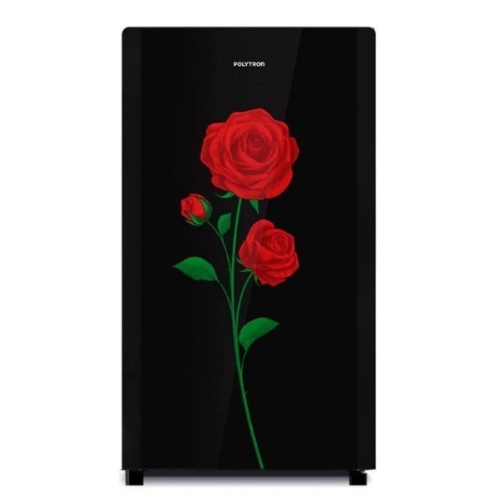 Kulkas 1 Pintu Polytron PRA-15 CRX Glass Door 15CRX