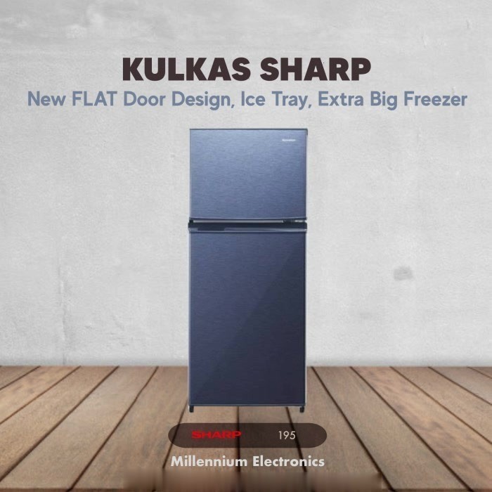 KULKAS SHARP SJ 195 MD LEMARI ES 2 PINTU SJ195MD SJ 195MD