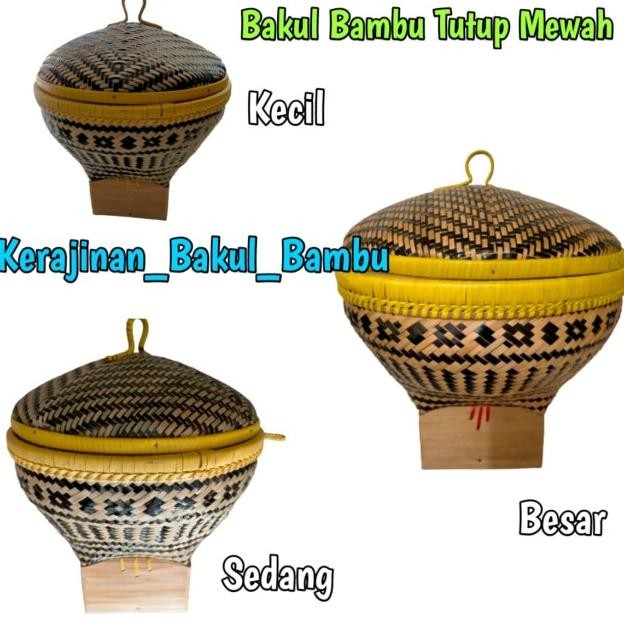 Bakul Bambu /Boboko /Bakul Nasi Bakul Tutup Variant Ukuran Kecil Besar