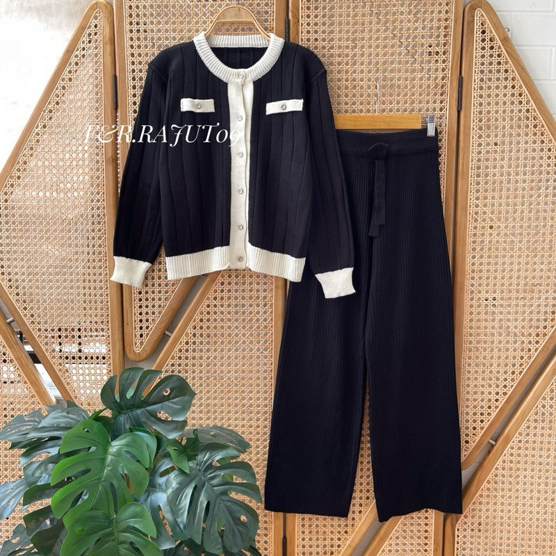 Setelan Wanita Oneset 1Set Kekinian 2024 One Set Hijab Busui Secelana Tunik Elegan Stelan Perempuan 