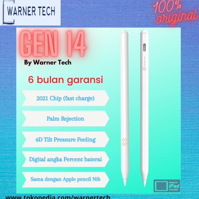 Gen 12 Original Goojodoq Apple Pencil Tilt Stylus Pen Ipad Premium