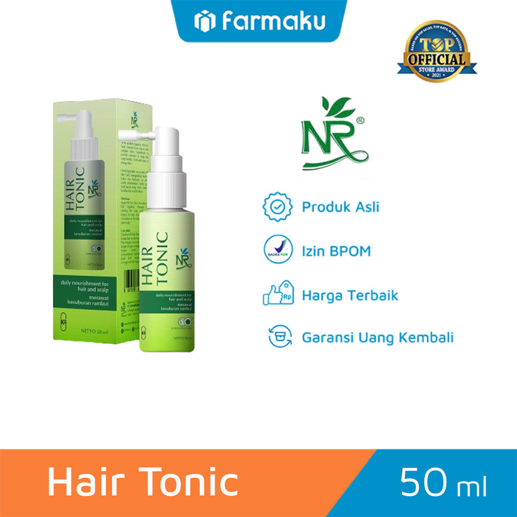 NR Hair Tonic 50 ml - Rambut Bebas Rontok dan Merawat Kesuburan Rambut