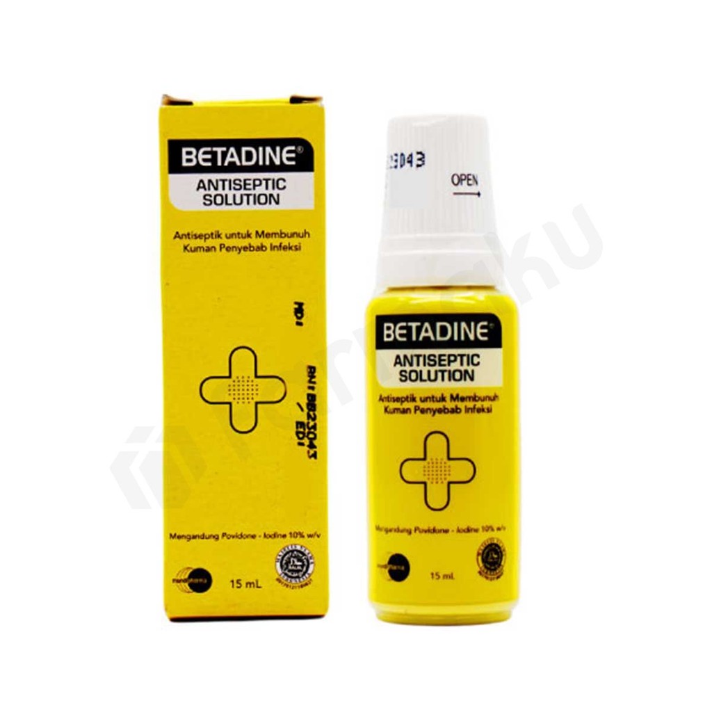 Betadine Antiseptic Solution 15 ml - Obat Luka untuk Cegah Infeksi