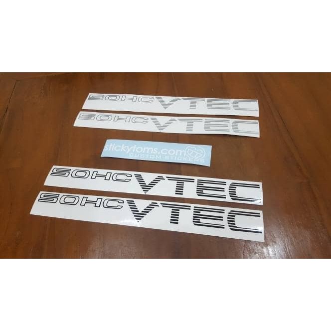 Stiker mobil Honda SOHC VTEC (sepasang)