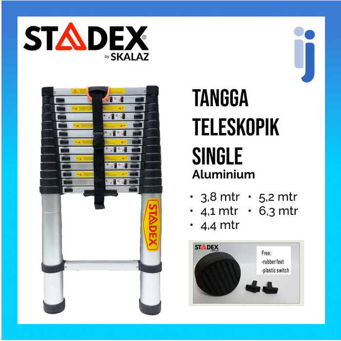 Tangga Teleskopik Single STADEX by Skalaz Aluminium