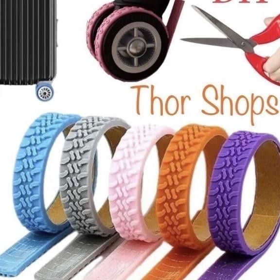 Karet Pelindung Roda Koper Single Double Wheel Protector Cover