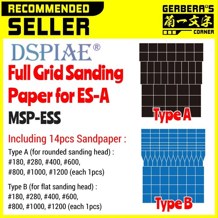 

Terlaris DSPIAE MSP-ESS Full Grid Sanding Paper for ES-A (Reciprocating Sander) SALE