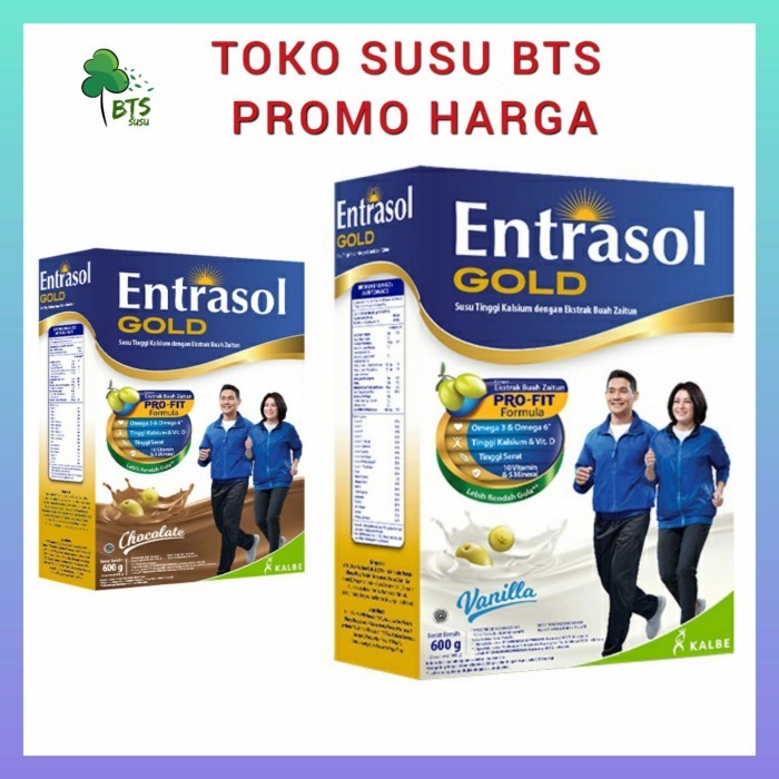 

Entrasol Gold 600 gram Vanila Coklat Susu Lansia
