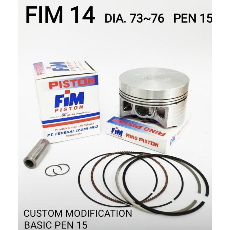 Piston Fim Custome Dome Mentah Tiger Megapro Mio Pin15 Fim14 Original