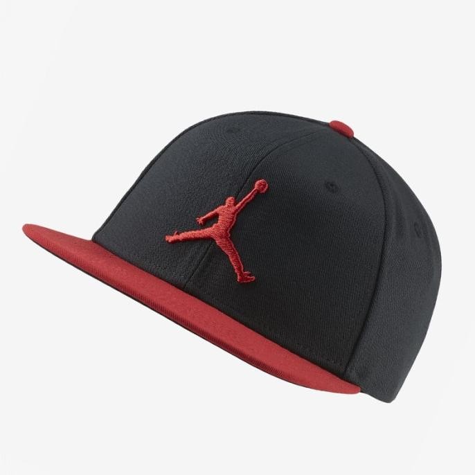 TOPI SNAPBACK Jordan Pro Jumpman Snapback Black-Gym Red / AR2118-019