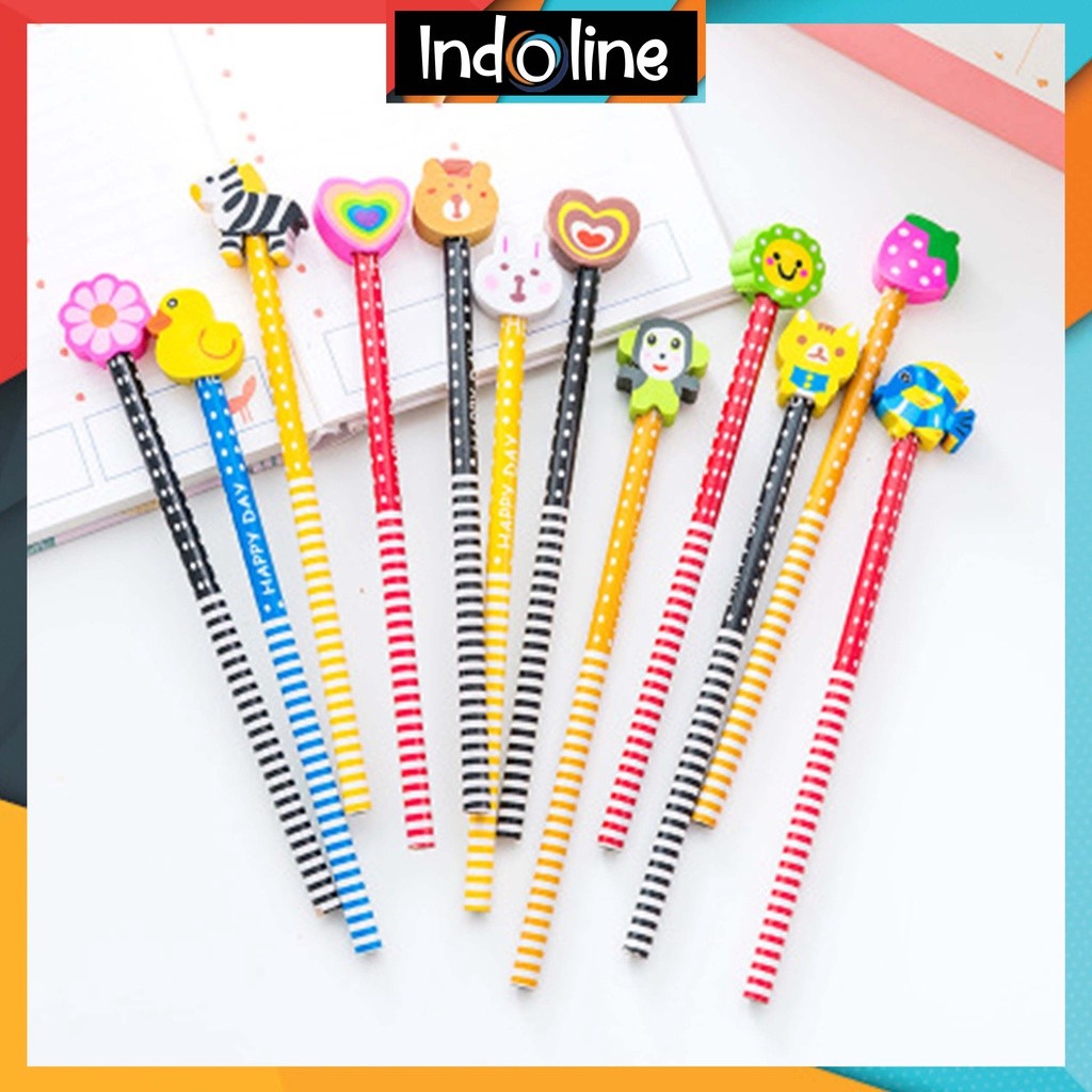 

Pensil Karakter + Penghapus Pensil Lucu Ada penghapus Pensil Fancy Pensil Unik Karakter Souvenir