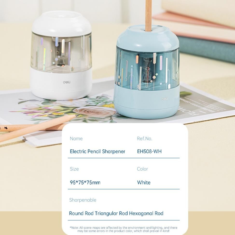 

ORIGINAL Deli Electric Pencil Sharpener / Rautan Pensil Otomatis Lucu EH508 He13