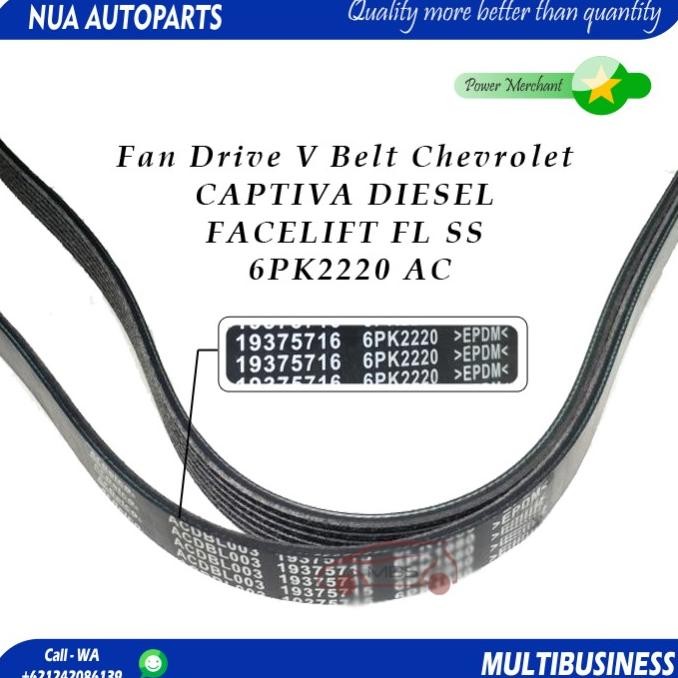 [ Leigha ] Fan Drive V Belt Captiva Facelift Fl Diesel 6Pk2220