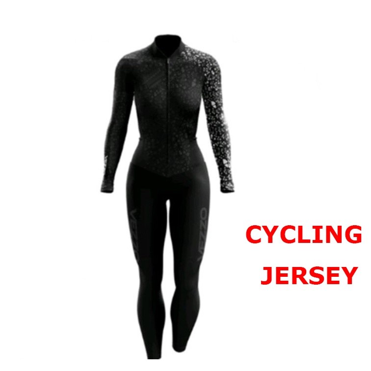 Fivelucky Bersepeda Bodysuit Lengan Panjang Jersey Set Sepeda Bersepeda Setelan MTB Road Bike Riding