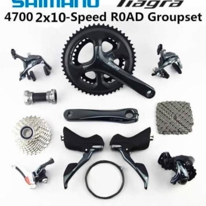 [ Sonlo ] Group Set Shimano Set Tiagra 4700 Group Set Rim Break Ful Set Roadbike