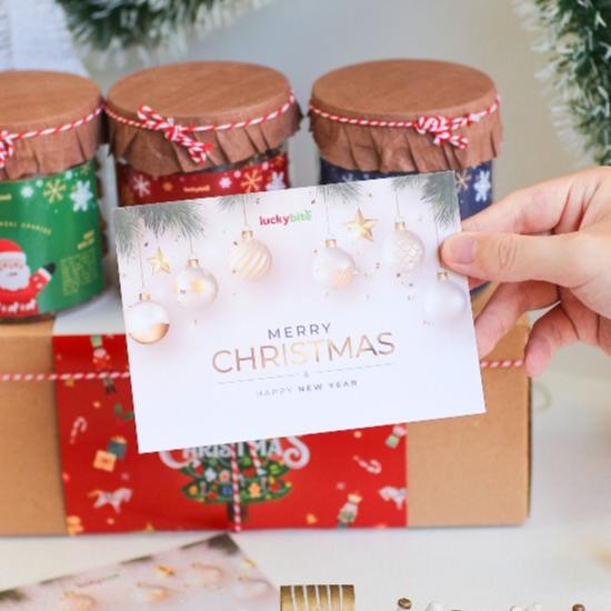 

SALE Hampers Natal / Christmas Hampers - Oatmeal Cookies 3 Jar + FREE KARTU + TALI + VOUCHER + BUBBLE WRAP | LUCKYBITE dgf-4