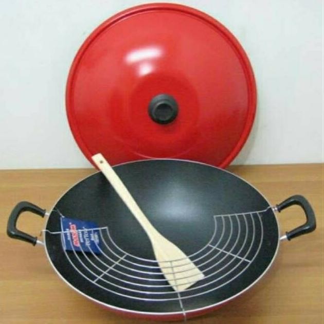 Maxim Chef Wok Penggorengan 40Cm Wajan Teflon Anti Lengket 40 Cm