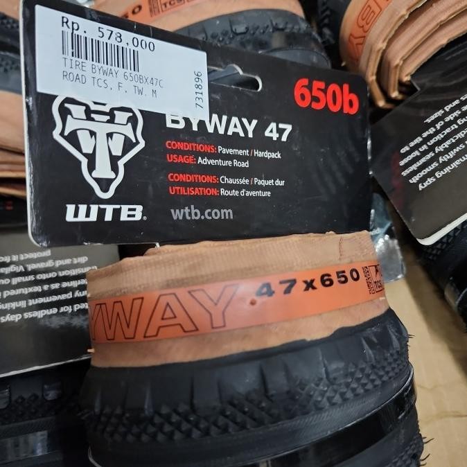[ Sonlo ] Wtb Byway 650B 47 Road Ban Gravel 27.5 Tanwall Tubeless Wtb 650B