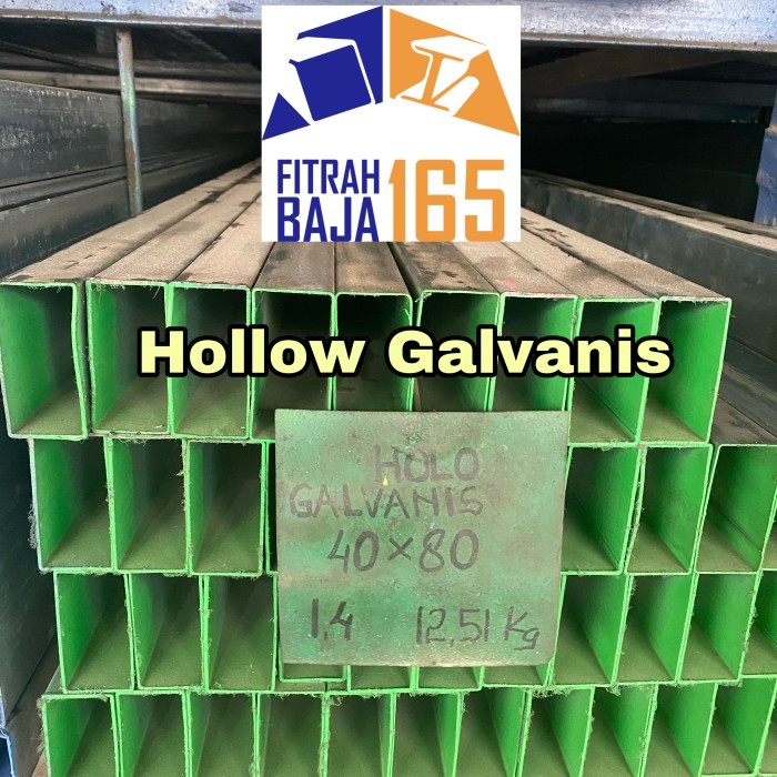 Besi Hollow/Hollo Galvanis 40X80 Tebal 1.4 Best Quality