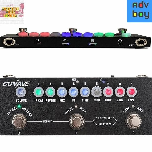 Cuvave Cube Baby Efek Gitar Multi Delay Chorus Reverb Phaser Bluetooth