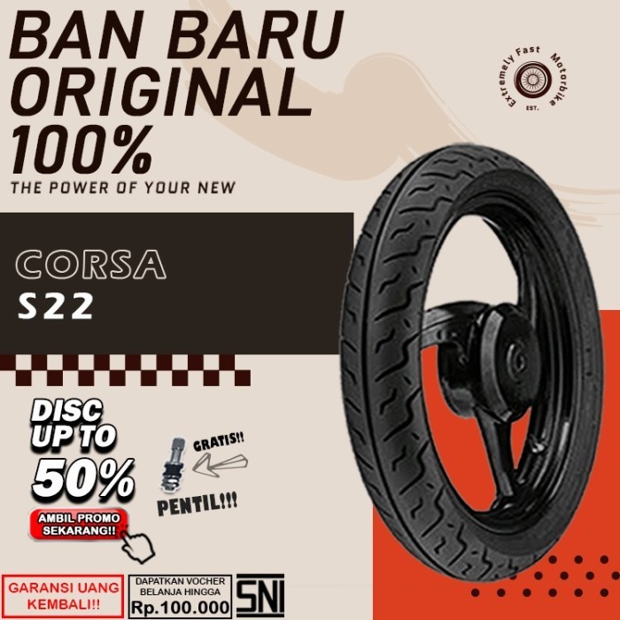 Ban Motor Matic Tubless Ring 16 Corsa S22 Ring 16 Ban Depan Belakang Motor Nouvo Skywave Hayate