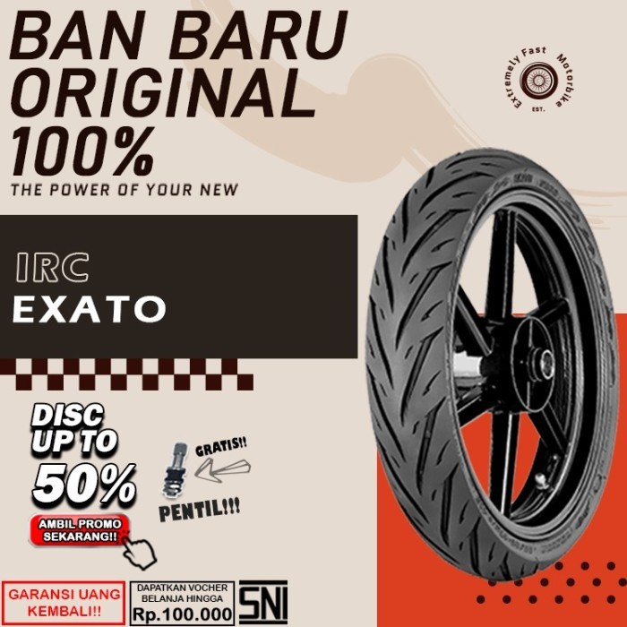 Ban Motor Tubless IRC Exato Ring 17 Ban Motor Vixion Satria Jupiter Tubles Depan Belakang Ring 17