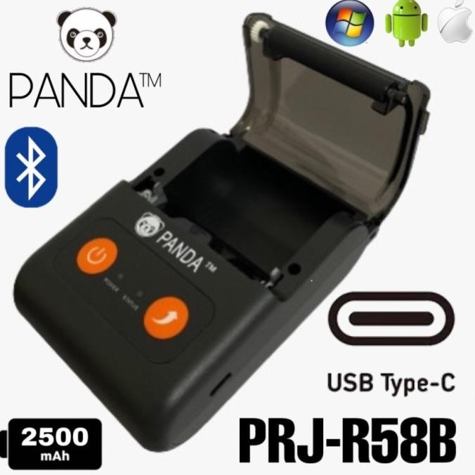 [ Reyacc ] Prj-R58B-Ii Printer Bluetooth Portable 58Mm Thermal Panda