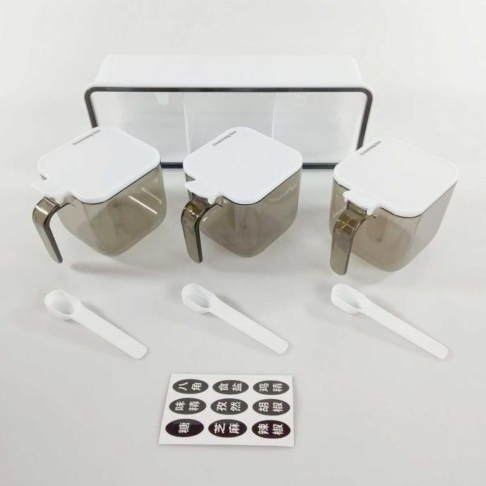 Rak Bumbu Dapur Gantung Serbaguna Tempat Bumbu Set Plastik Multifungsi PNK