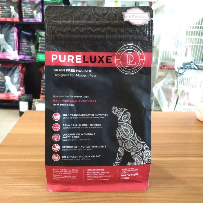 Dog Food Pureluxe Adult Dog Made With Lamb 400Gr