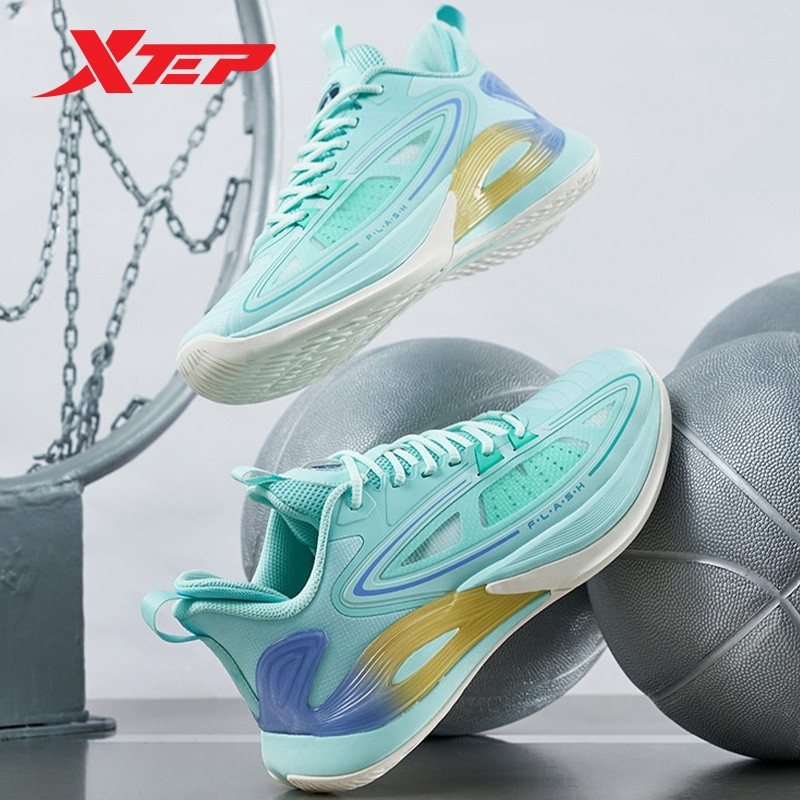 XTEP Plume 3.0-V3 Sepatu Basket Pria Mid-Top Mendukung Stabilitas Tempur Rebound Profesional |31D300