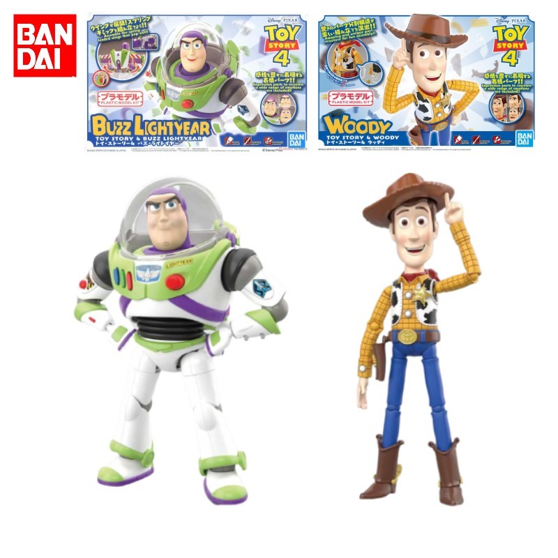 Bandai Figur Naik Mainan Standar Cerita Woody Buzz Lightyear Figur Aksi Model Kit Koleksi Perakitan 
