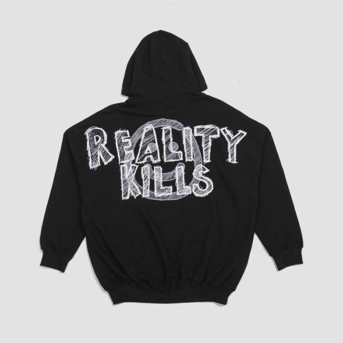 Viral Produk | Faith Fade Utopia - Reality Kills Oversized Hoodie (Black)