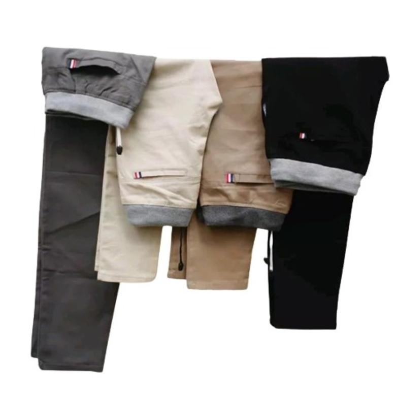 Celana Chino Panjang Pria Chinospinggang Karet Slim Fit Distro Bahan Kain Melar Celana Pria Formal C