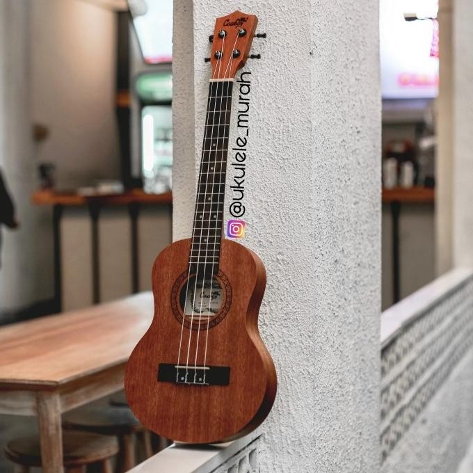ORIGINAL UKULELE COWBOY TENOR COKLAT TUA ELEKTRIK FULLSET