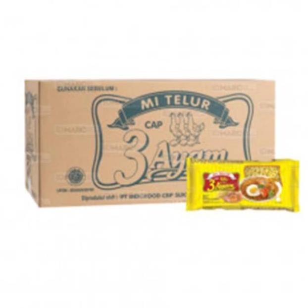 

Mie Telur Cap 3 Ayam [200gr /20pcs /1 Karton ]