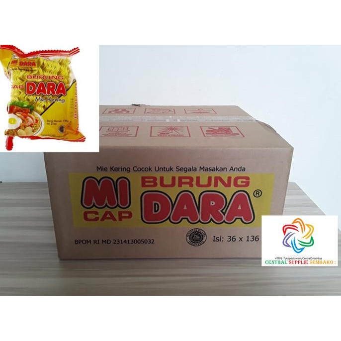 

Mie Burung Dara Renteng [136gr/36 pcs/1 karton ]