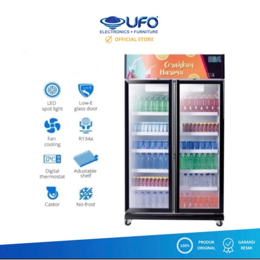 Showcase Chiller / Cooler 2 Pintu RSA Jade