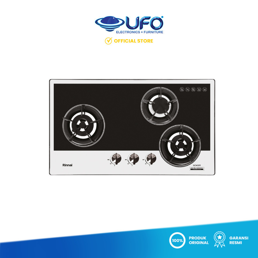 KOMPOR TANAM RINNAI RB-3SS-C (GB) || RB 3SS CGB || RB 3SS C || RB 3SS TIGA TUNGKU GARANSI RESMI RINN