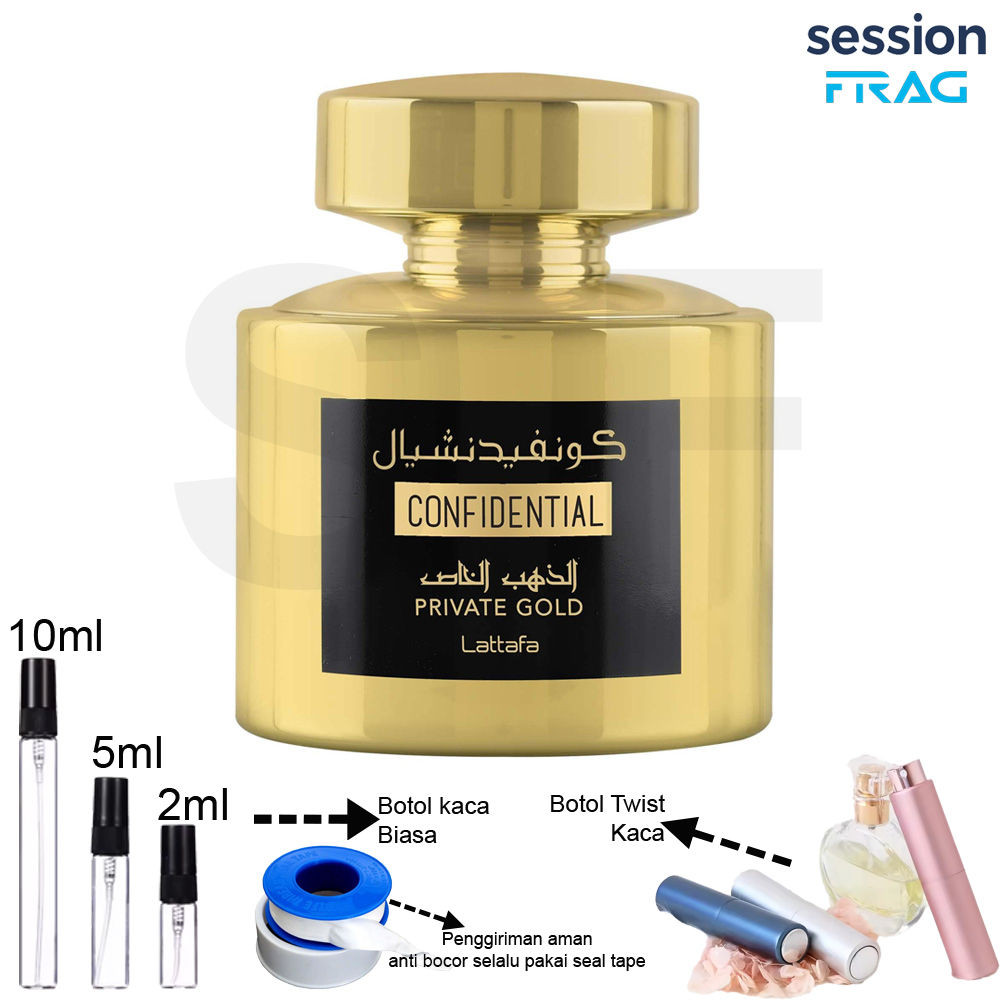Decant Parfum Lattafa Confidential Private Gold EDP