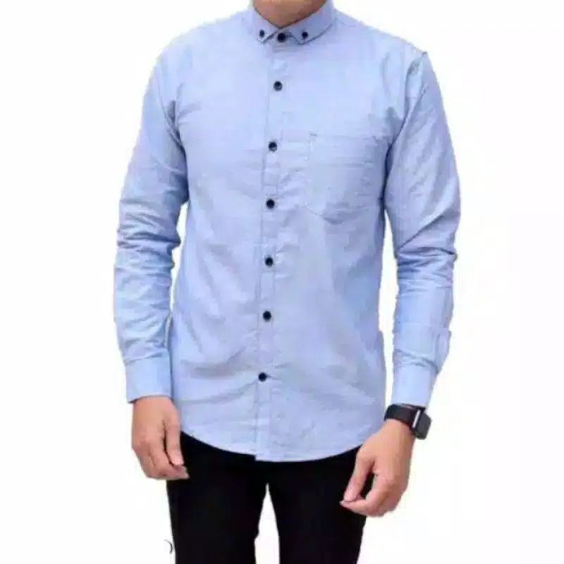 Kemeja Pria Kmja Polos Lengan Panjang Pendek Kameja Flanel Laki2 t 10.10 Hem Formal Cowok Distro Vir