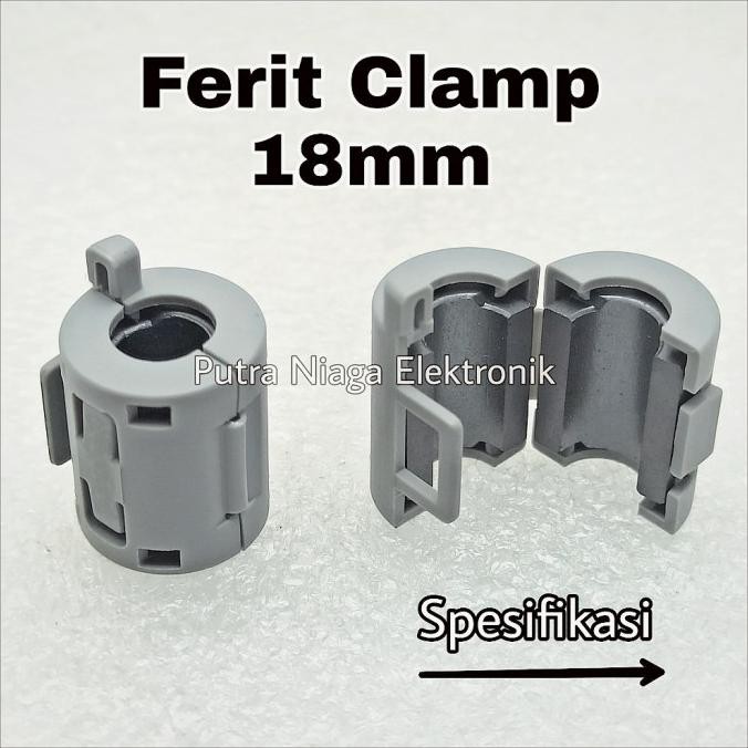 Update Ferit Clamp 18mm Ferrite Jepit Filter Noise Ferrit Kabel Busi putr4n