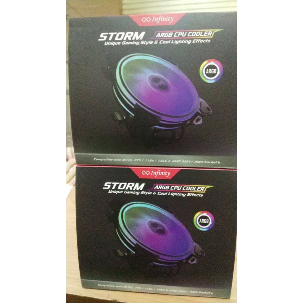 Limited Infinity Storm ( Auto Rgb Cpu Cooler ) Heat Pipe Cpu Cooler 120Mm Fan