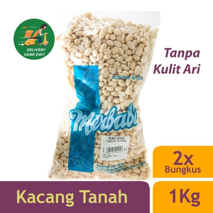 

Merbabu Kacang Tanah Kupas 1Kg x 2Pcs (Bisa Same Day Delivery)