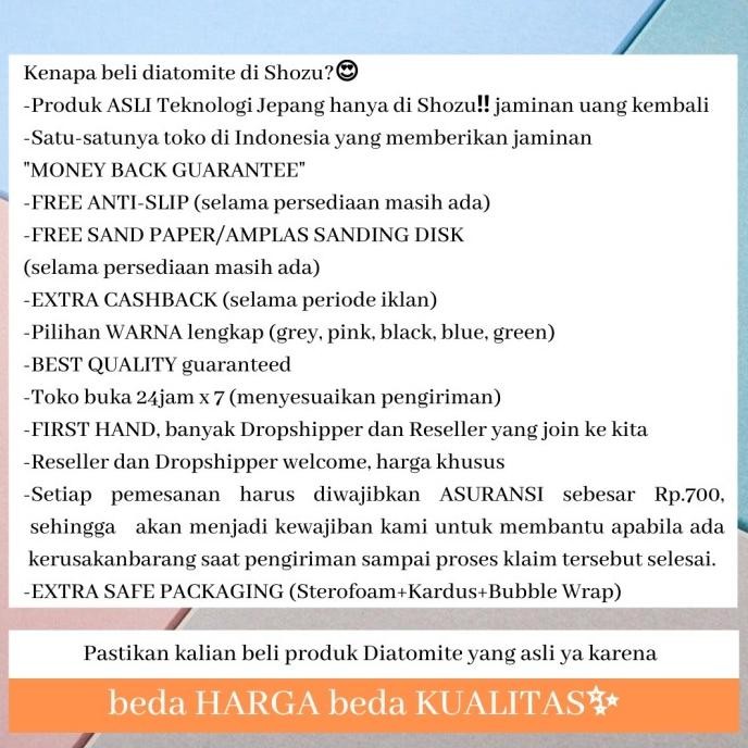 Keset Kamar Mandi Diatomite / Keset Super Serap Anti Air Original Batu