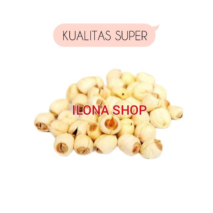 

Terlaris Biji Teratai Premium / White Lotus Seeds 100gr / Biji Teratai Kering SALE