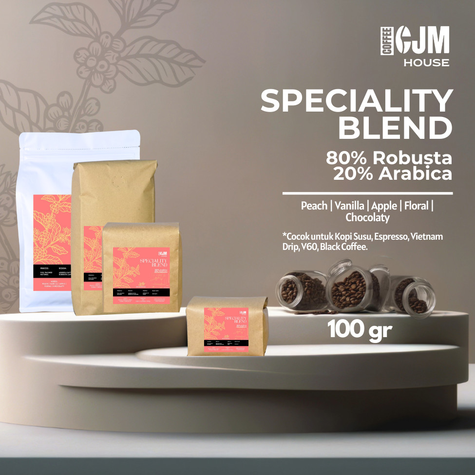 

100Gr 80% Robusta 20% Arabika| CJM Coffee House | Kopi Premium Asli | House Blend LampungXGayo